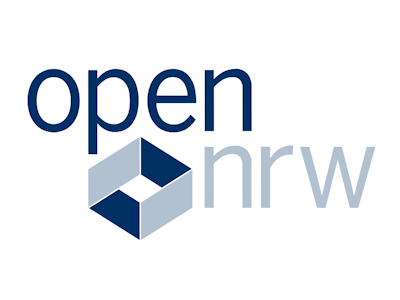 Das Bild zeigt das Open.NRW-Logo mit dem gleichnamigen Schriftzug
